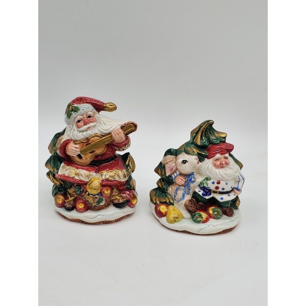 Fitz and Floyd 1996 Christmas Salt and Pepper Shakers RB2